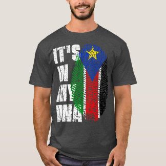 ITS IN MIJN DNA Zuid-Soedan Vlag Jongen Meisje Gif T-shirt