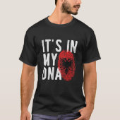 It's in my DNA albania Flag Fingerprints T-shirt (Voorkant)