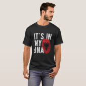 It's in my DNA albania Flag Fingerprints T-shirt (Voorkant volledig)
