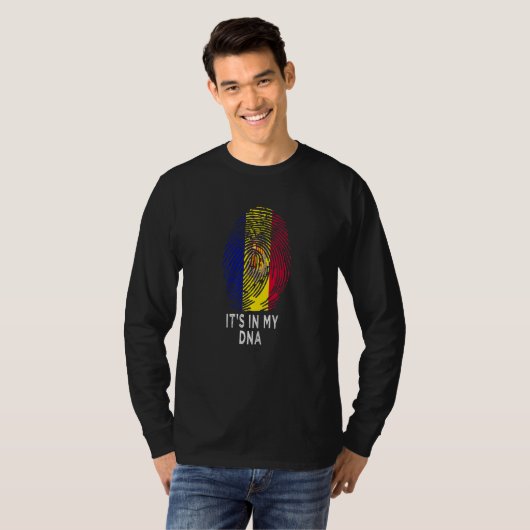 It's In My DNA Andorra Flag  Andorran Proud T-shirt (Voorkant volledig)