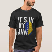 It's in my DNA Bosnia and BerichtFlag Fingerprints T-shirt (Voorkant)
