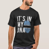 It's in my DNA Botswana Flag Fingerprints T-shirt (Voorkant)