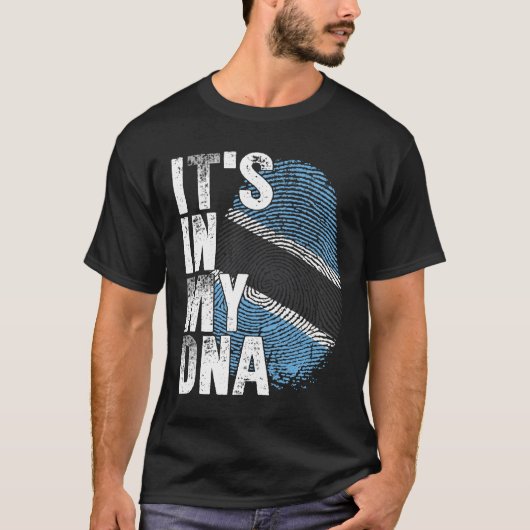 ITS IN MY DNA Botswana Flag Motswana Roots Pride G T-shirt (Voorkant)