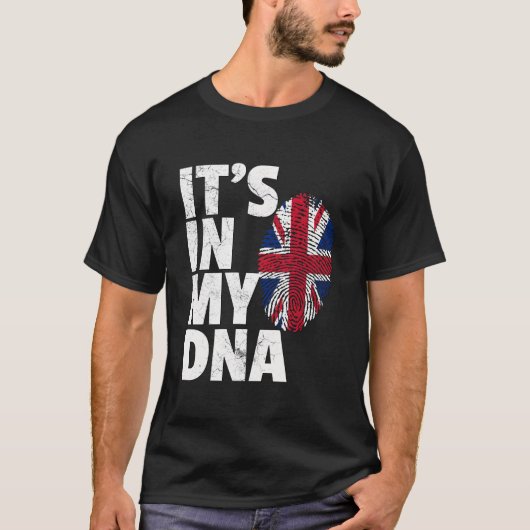 It'S In My Dna British Flag England Uk Britain Uni T-shirt (Voorkant)