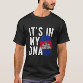 It's in my DNA Cambodia Flag Fingerprints T-shirt (Voorkant)