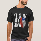 It's in my DNA Chile Flag Fingerprints T-shirt (Voorkant)