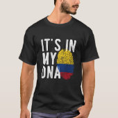 It's in my DNA Colombia Flag Fingerprints T-shirt (Voorkant)