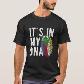 It's in my DNA Comoros Flag Fingerprints T-shirt (Voorkant)