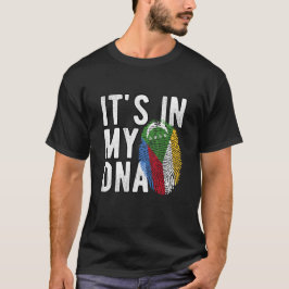 It's in my DNA Comoros Flag Fingerprints T-shirt