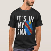 It's in my DNA Congo Flag Fingerprints T-shirt (Voorkant)