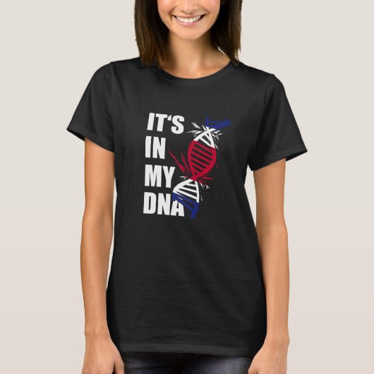 It's In My DNA Costa Rican Roots Costa Rica Pride T-shirt (Voorkant)