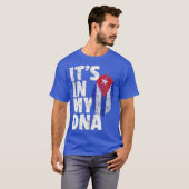 ITS IN MY DNA Cuba Flag Cuban T Shirt Novelty (Voorkant volledig)