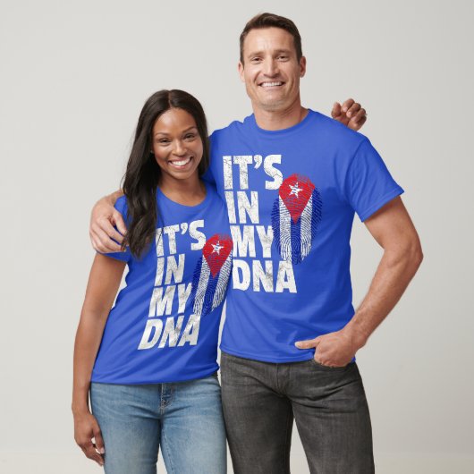 ITS IN MY DNA Cuba Flag Cuban T Shirt Novelty (Unisex)