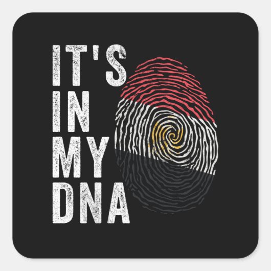 It's In My DNA - Egypt Flag Vierkante Sticker (Voorkant)