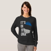 ITS IN MY DNA Estonia Flag Estonian Roots Pride Ge T-shirt (Voorkant volledig)