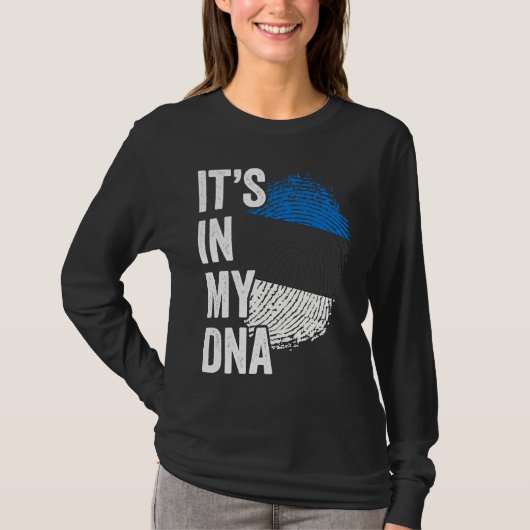 ITS IN MY DNA Estonia Flag Estonian Roots Pride Ge T-shirt (Voorkant)
