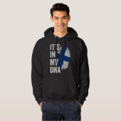 ITS IN MY DNA Finland Flag Finnish Roots Pride Gen Hoodie (Voorkant volledig)