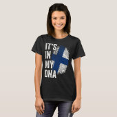 ITS IN MY DNA Finland Flag Finnish Roots Pride Gen T-shirt (Voorkant volledig)