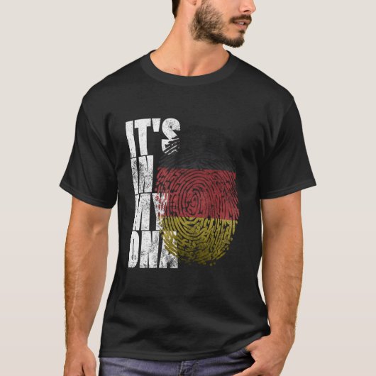 It'S In My Dna Ger Oktoberfest Gery Flag T-shirt (Voorkant)