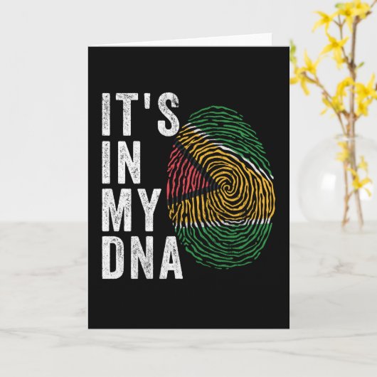 It's In My DNA - Guyana Flag Kaart (Gele Bloem)
