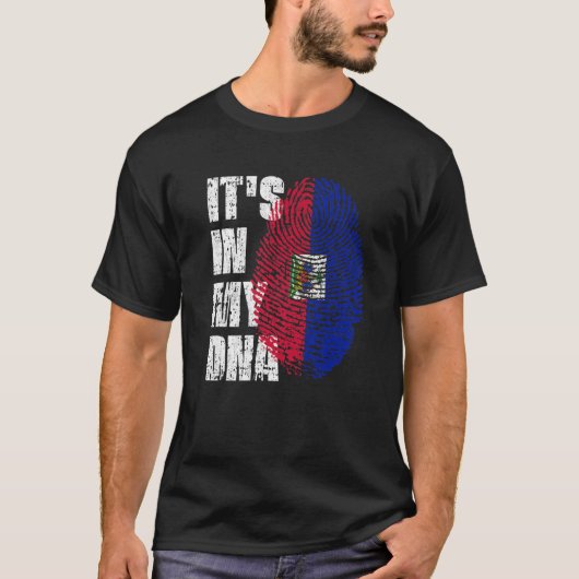 IT's IN MY DNA Haiti Flag Haitian T-shirt (Voorkant)