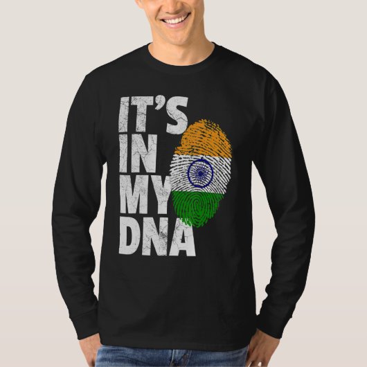 IT'S IN MY DNA India Flag Indian Men Women T-shirt (Voorkant)