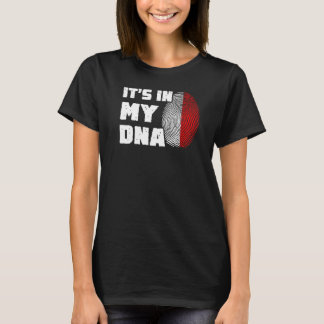 It's In My DNA Indonesia Flag Fingerprint Men Wome T-shirt