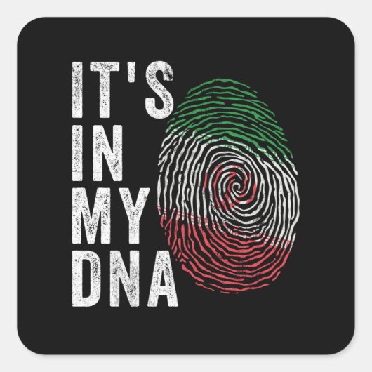It's In My DNA - Iran Flag Vierkante Sticker (Voorkant)