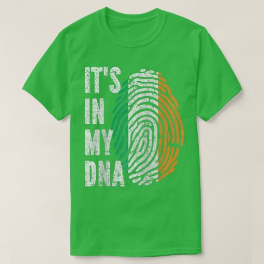 ITS IN MY DNA Ireland Flag Irish Raglan Baseball T-shirt (Design voorkant)