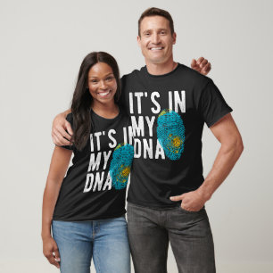 It's in my DNA Kazakhstan Flag Fingerprints T-shirt