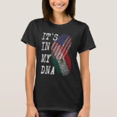 IT'S IN MY DNA Mexican American Fingerprint Flag U T-shirt (Voorkant)