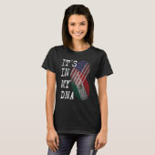IT'S IN MY DNA Mexican American Fingerprint Flag U T-shirt (Voorkant volledig)