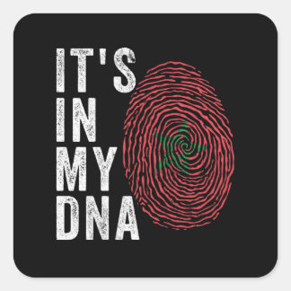 It's In My DNA - Morocco Flag Vierkante Sticker
