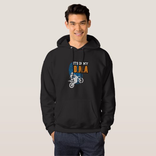 ITS IN MY DNA Motocross BMX Supermoto Supercross B Hoodie (Voorkant volledig)
