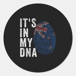 It's In My DNA - New Zealand Flag Ronde Sticker