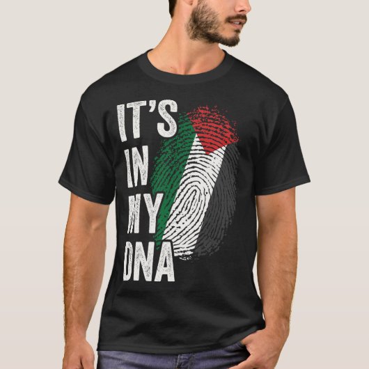 ITS IN MY DNA Palestine Flag Palestinian Roots Pri T-shirt (Voorkant)