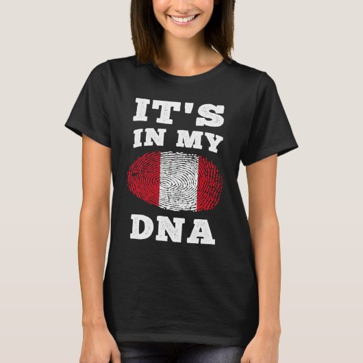 Its In My DNA Peru Flag Peruvian T-shirt (Voorkant)