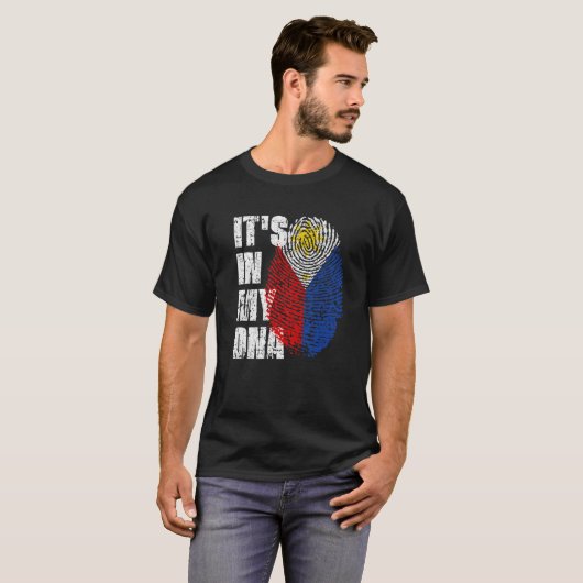 IT's IN MY DNA Philippines Flag Filipino T-shirt (Voorkant volledig)