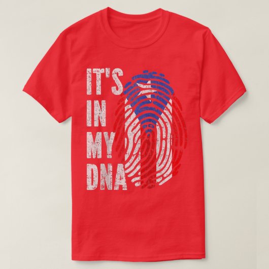 ITS IN MY DNA Puerto Rico Flag Puerto Rican Raglan T-shirt (Design voorkant)