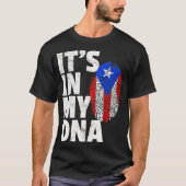 ITS IN MY DNA Puerto Rico Rican Flag T Shirt Men (Voorkant)