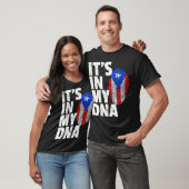 ITS IN MY DNA Puerto Rico Rican Flag T Shirt Men (Unisex)