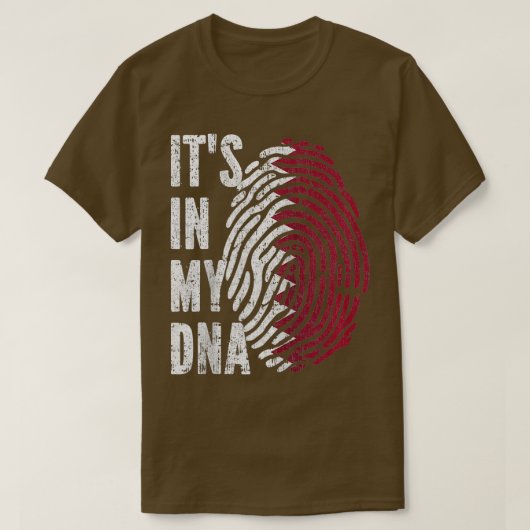 ITS IN MY DNA Qatar Flag Qatari Raglan Baseball T-shirt (Design voorkant)