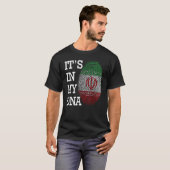 It's in my DNA quote Flag of Iran fingerprint T-shirt (Voorkant volledig)