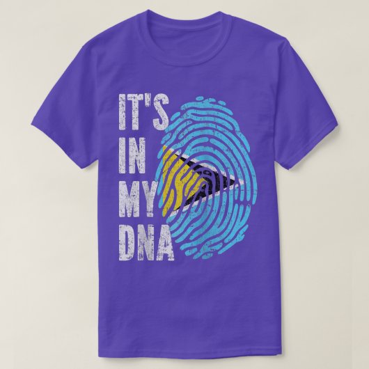 ITS IN MY DNA Saint Lucia Flag Saint Lucian Raglan T-shirt (Design voorkant)