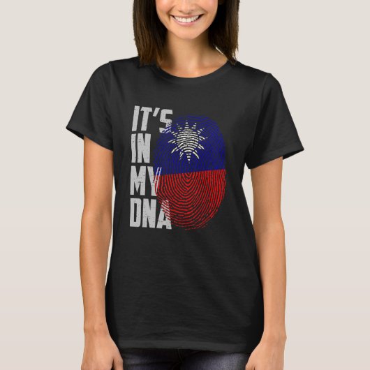 It's In My DNA Taiwan Taiwanese Flag Taiwan Finger T-shirt (Voorkant)