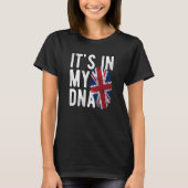 It's In My DNA Union Jack Fingerprint British Isle T-shirt (Voorkant)