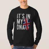 It's In My DNA Union Jack Fingerprint British Isle T-shirt (Voorkant)
