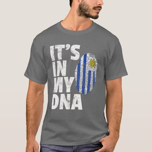 IT's IN MY DNA Uruguay Flag Official Pride Gift Co T-shirt (Voorkant)