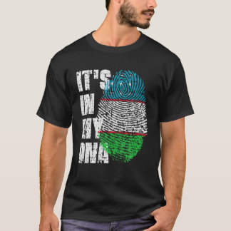 IT's IN MY DNA Uzbekistan Flag Uzbek T-shirt