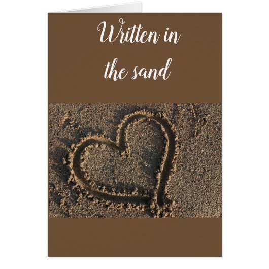 **IT'S IN THE SAND-NO WAVE CAN TAKE IT** LOVE CARD (Voorkant)
